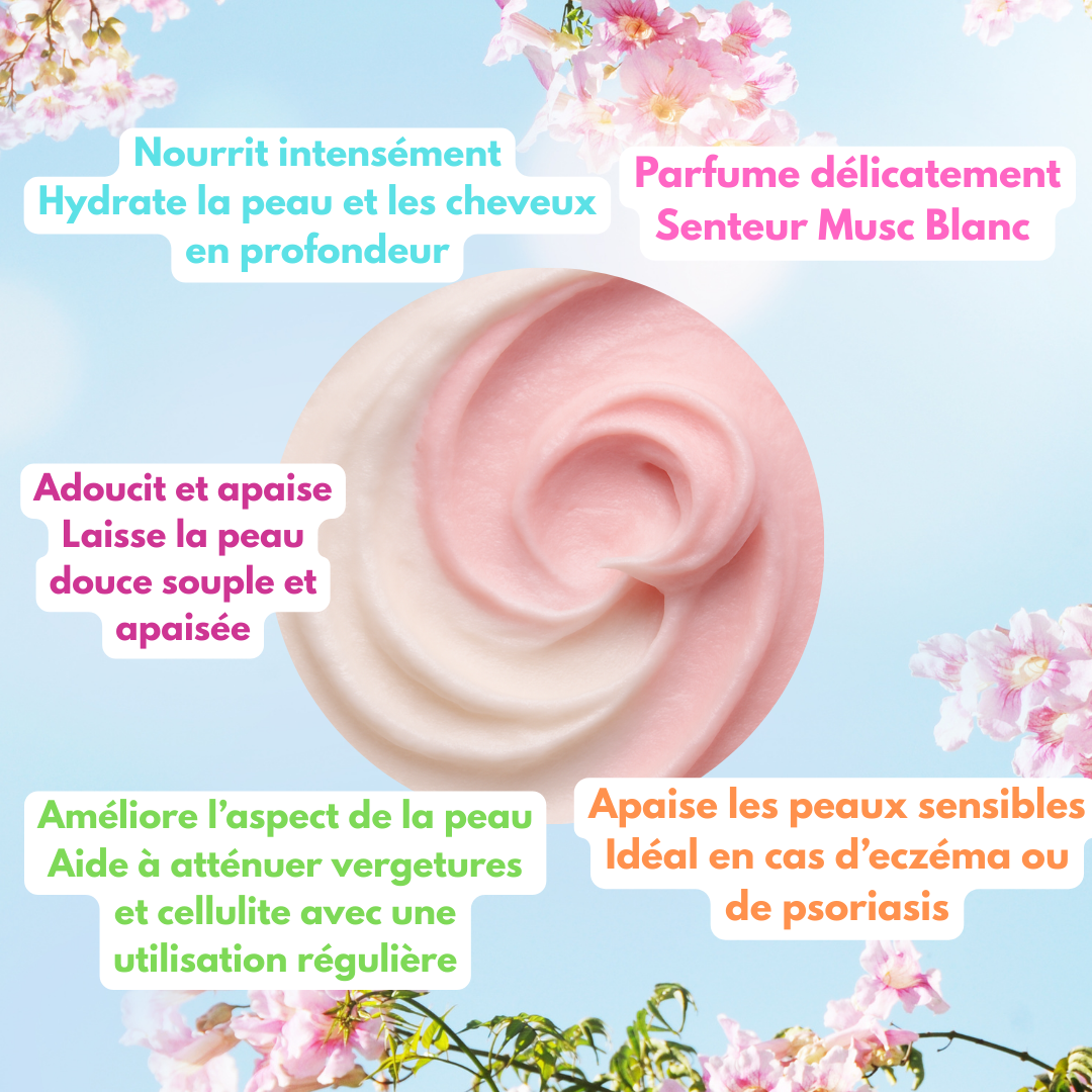 Chantilly karité 100% naturelle Musc Blanc